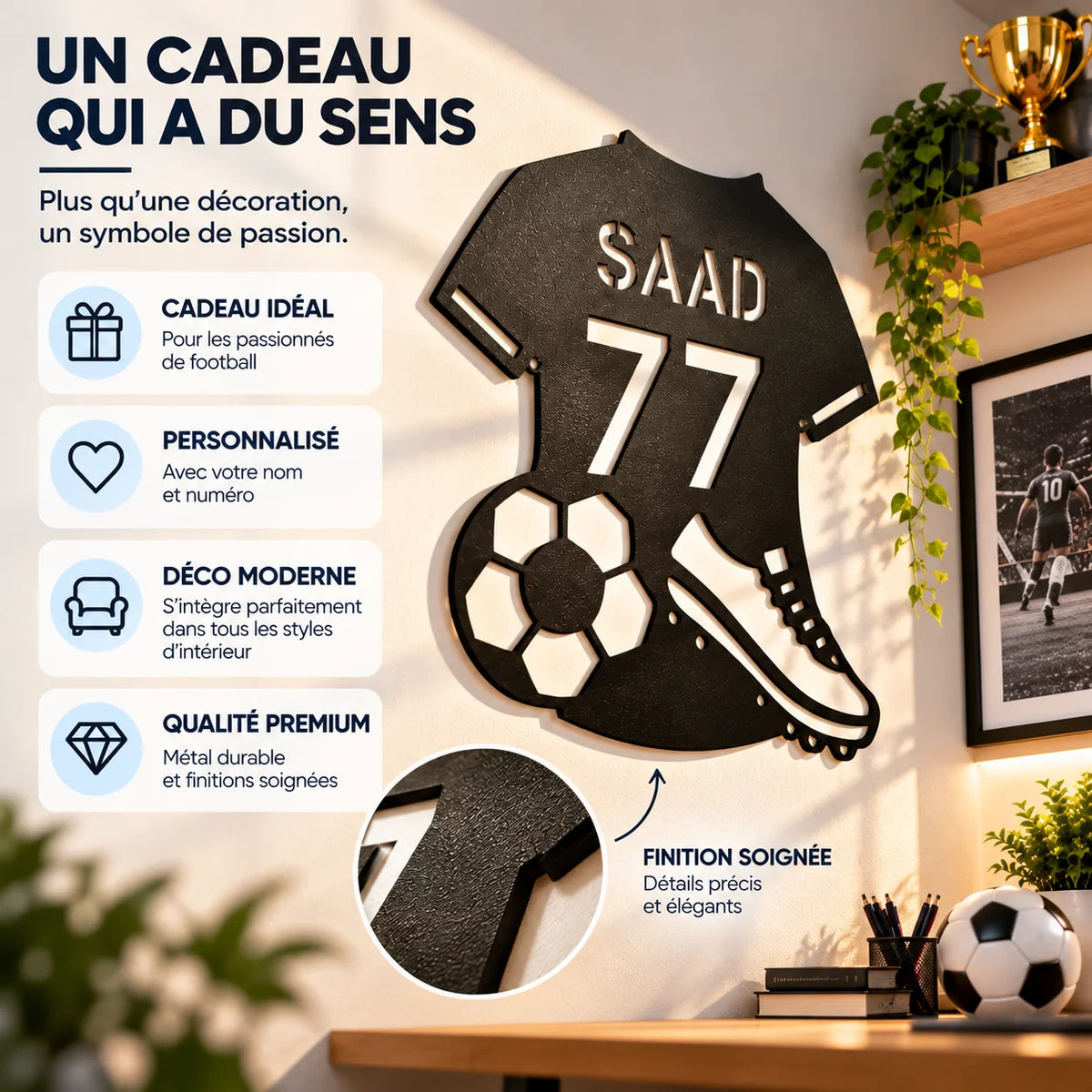 Plaque Maillot de Football Personnalisée