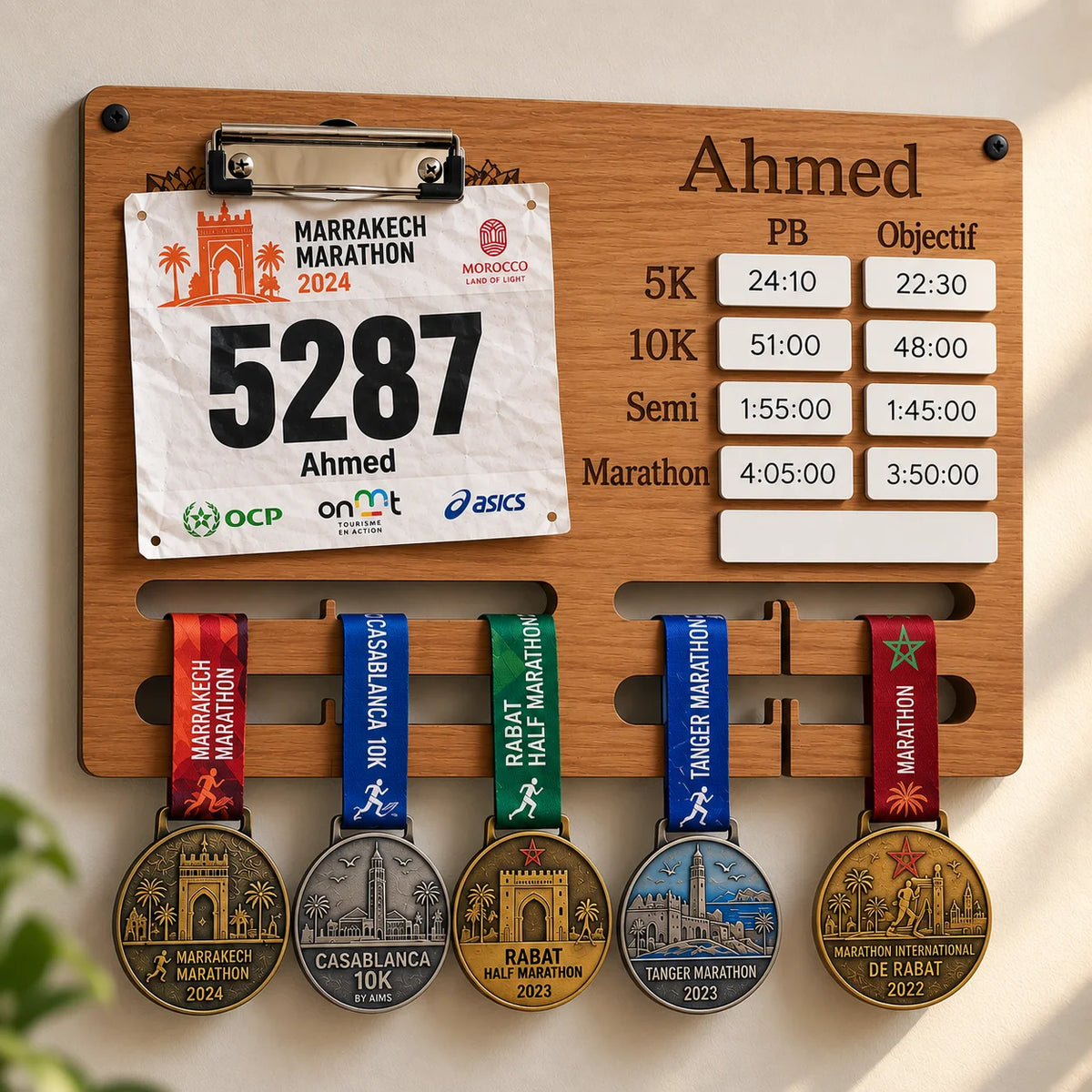 Porte-Médailles de Course Personnalisé
