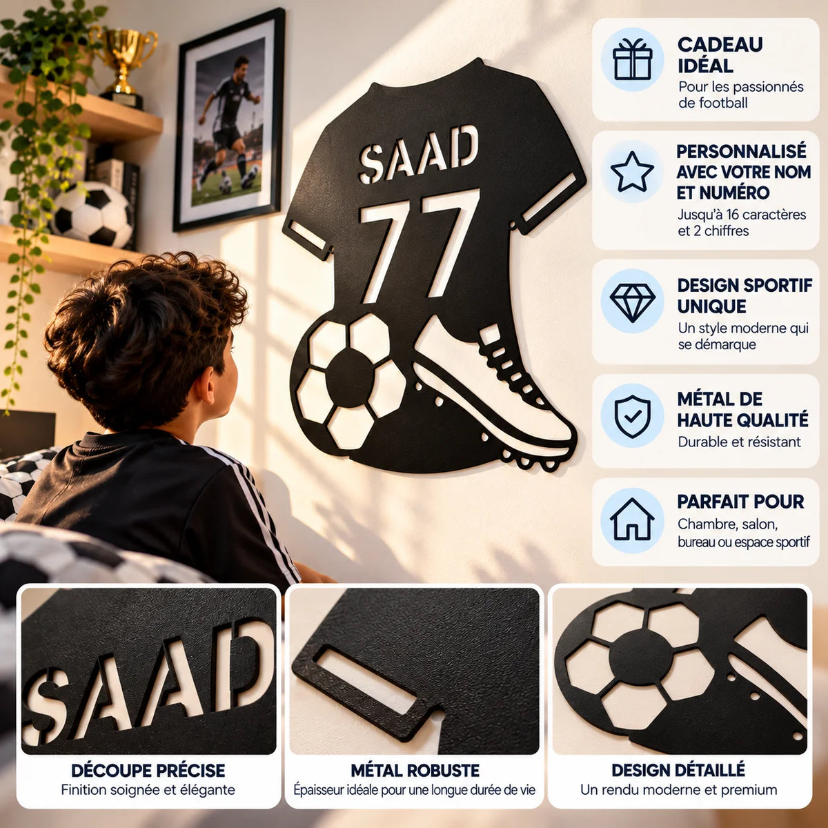 Plaque Maillot de Football Personnalisée